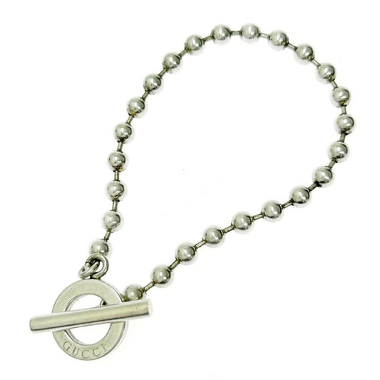 Gucci Silver Ball Chain Toggle Bracelet 16.1g 925 Engraved 360295 Bracelet