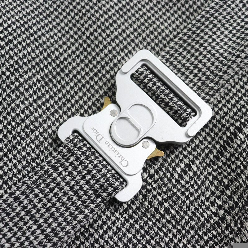 DIOR Christian DIOR Homme 933c307a4602 100% Wool Staggered Pattern Long Coat With CD Logo