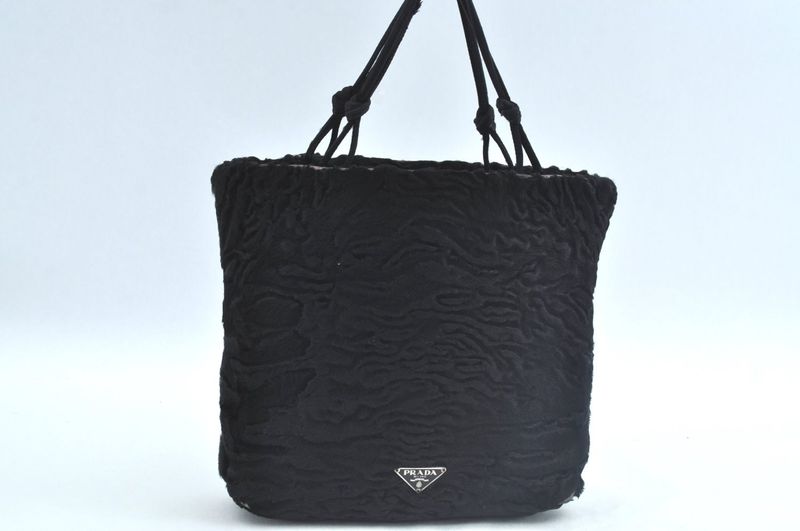 Prada Halaco Hand Tote Bag Black 0178n