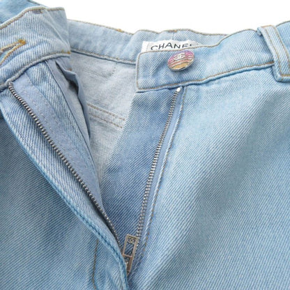 Chanel Wide Denim Coco Button Gradient P76361 Cotton Blue 1075 Chanel