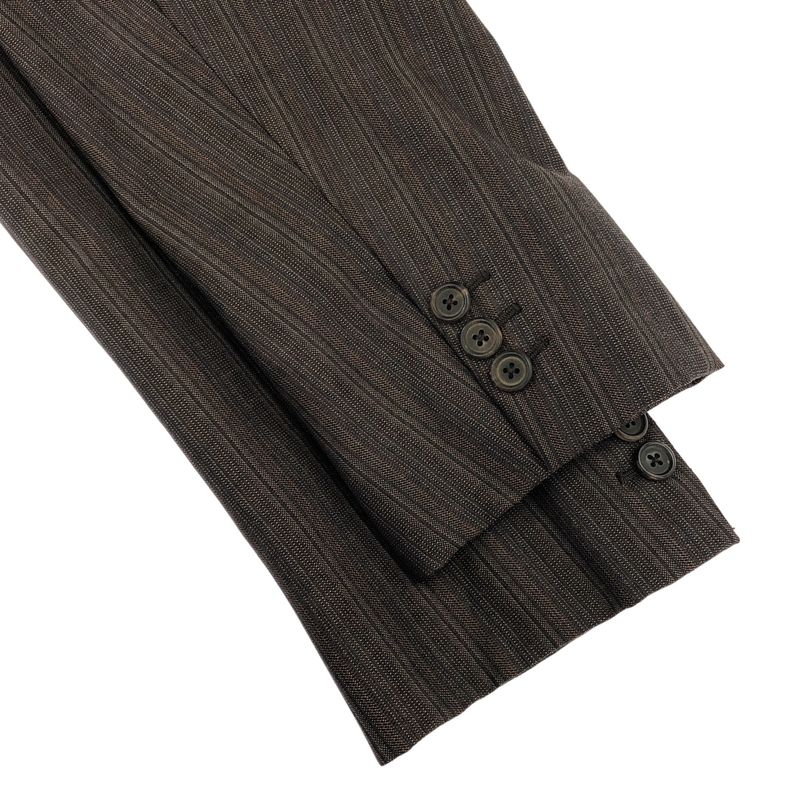 Prada Multi-Stripe 2b Tailored Jacket Brown 48