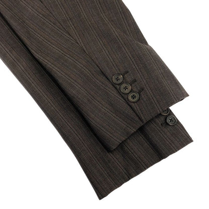 Prada Multi-Stripe 2b Tailored Jacket Brown 48