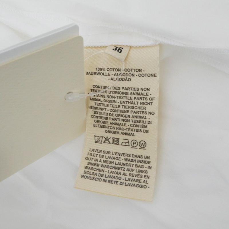 Hermes Chaine D'ancre Short Sleeve Button Shirt 36 White Chemise De