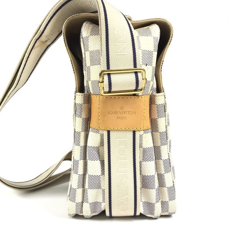 Louis Vuitton Naviglio Shoulder Bag N51189 Damier Azure Canvas White