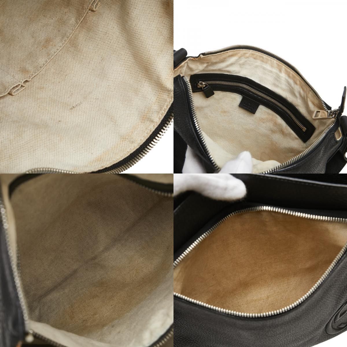 Gucci Interlocking G Crossbody Shoulder Bag 322059 Black Leather Women's Gucci