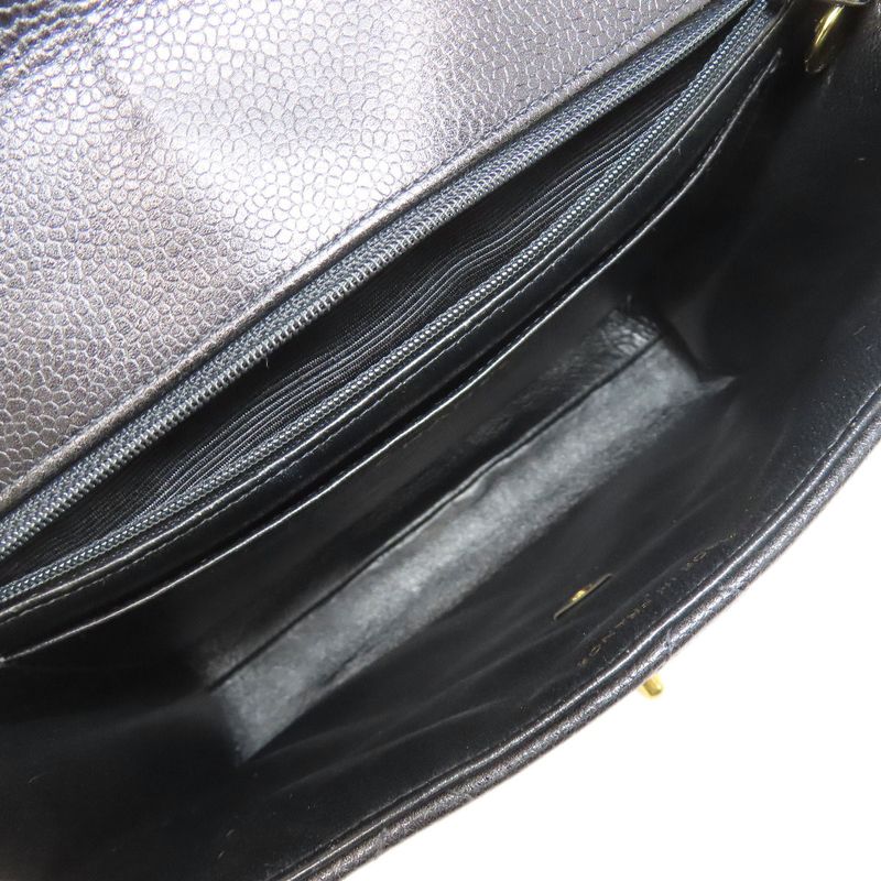 Chanel Matelasse Coco Mark Gold Hardware Shoulder Bag Grained Calfskin Women