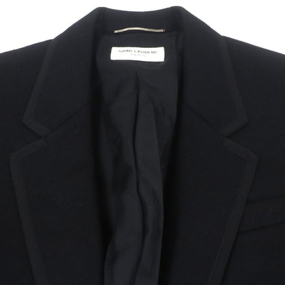  Saint Laurent Paris 2021 687349 100% Silk Lining Single Jacket Tailored