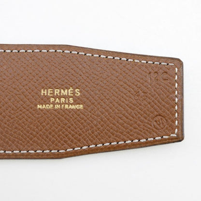 Hermes Horse Buckle Vintage Reversible Box Calf And Courchevel Black/brown 0W