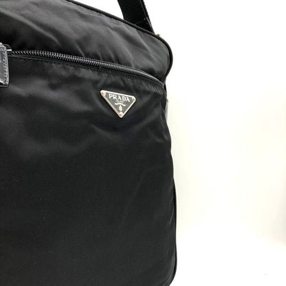 Prada Shoulder Bag Black Nylon Women Men Fashion  Precent