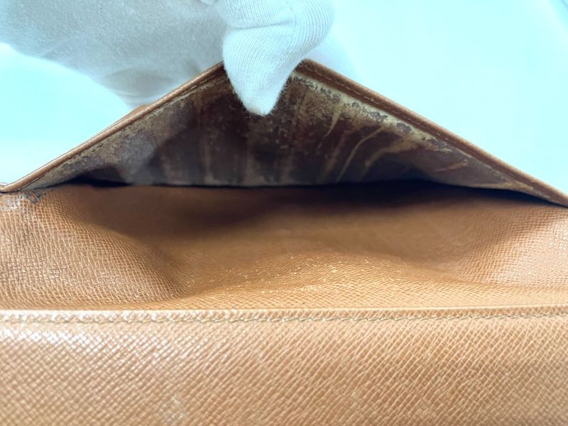 Louis Vuitton Monogram Pochette Passpole Long Wallet Passport Case M60135 Brown