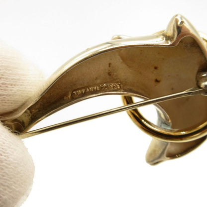 Tiffany & Co Dolphin Silver 925 18K Yellow Gold Silver Gold Brooch 0089 Tiffany