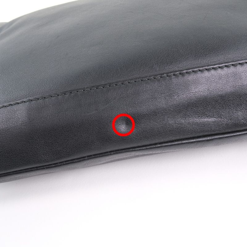 Balenciaga Navy Clip M Clutch Bag 37373 Calf Black Unisex Second Bag