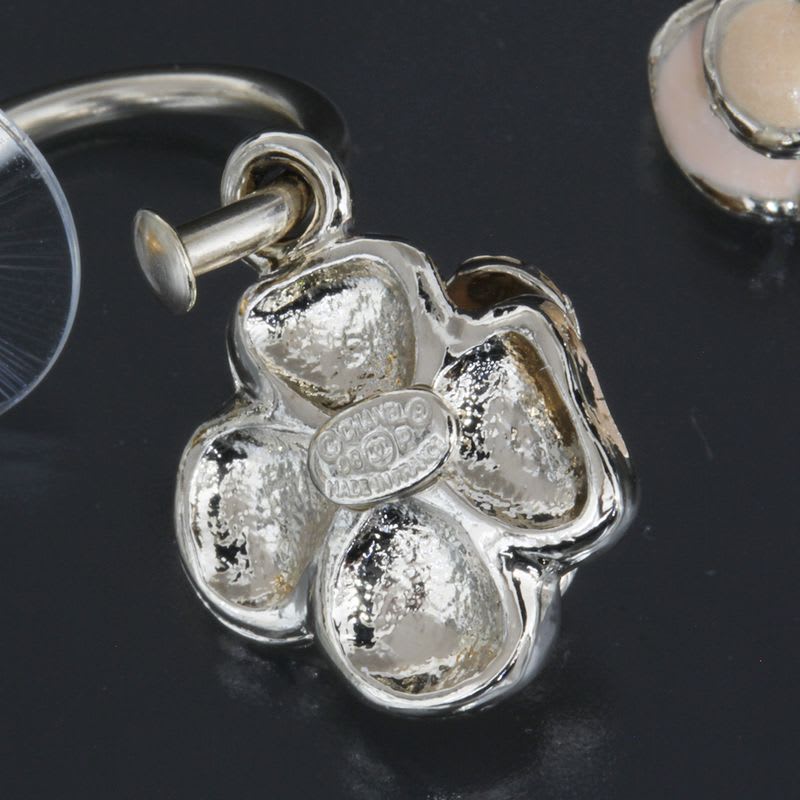 Chanel CC Mark Camellia Earrings 08 P 2008 E1542