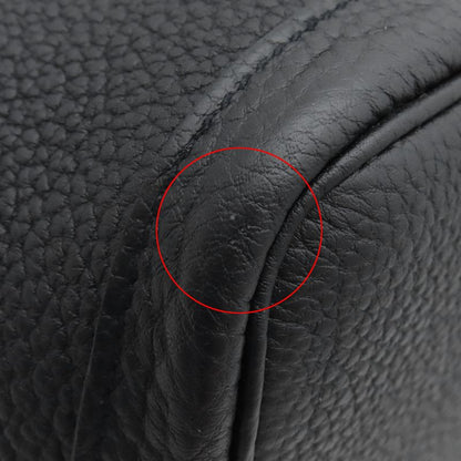 Hermes Tote Bag Garden Party PM Negonda Black Silver Hardware Black Engraved Z