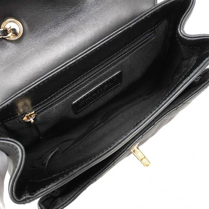 Chanel Shoulder Bag Matelasse Lambskin Black Chien Pan Gold Hardware Women