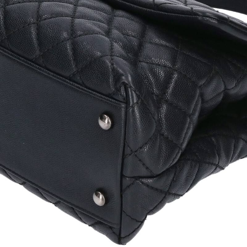 Chanel Large Top Handle Caviar Skin Chain Shoulder Bag Women