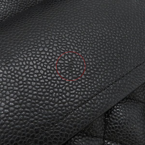 Chanel Shoulder Bag Matelasse 25 Flap Bag Caviar Skin Black Silver Hardware