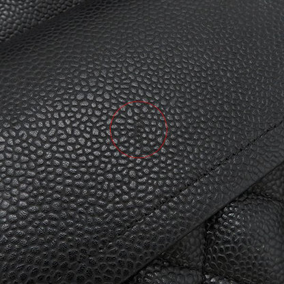 Chanel Shoulder Bag Matelasse 25 Flap Bag Caviar Skin Black Silver Hardware