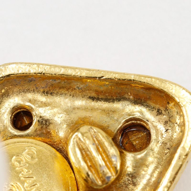 Chanel Bijoux Vintage Gold Plated And Rhinestone Ladies 22.5g Earrings