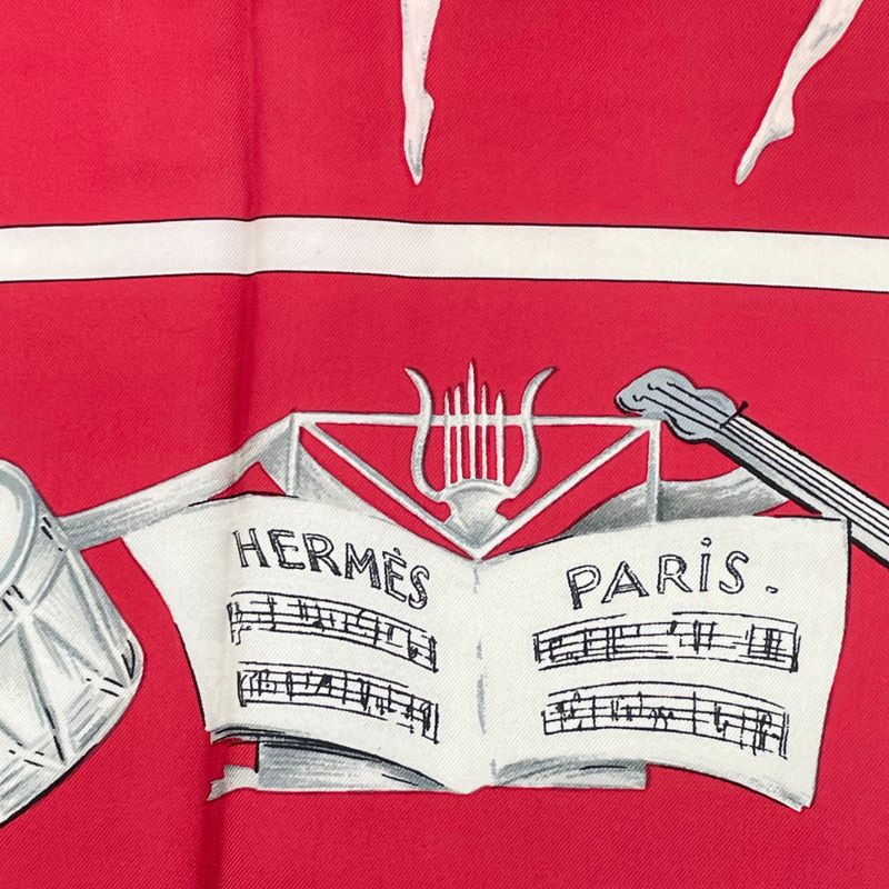 Hermes Carre 90 Silk Scarf La Danse La Danse Ballerina Red