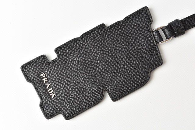 Prada Key Ring Key Holder Bag Charm NERO Black