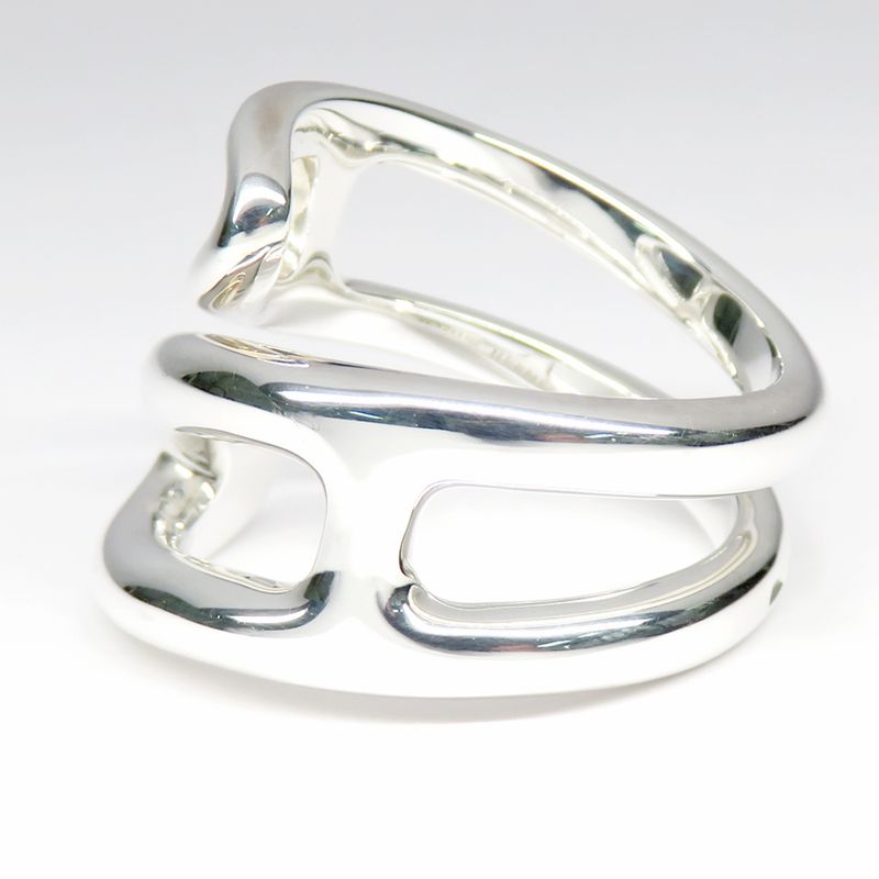 Hermes Ring Chaine D'ancre Punk H117620b #49 Approx 9 Ag925 SV Silver