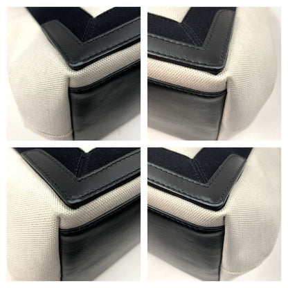 Balenciaga Navy Cabas S Canvas Handbag Tote Bag 339933 1081 a 00213 White