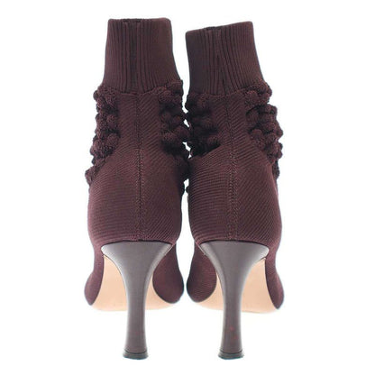 Celine by Phoebe Philo Stretch Sock Boots Burgundy 37