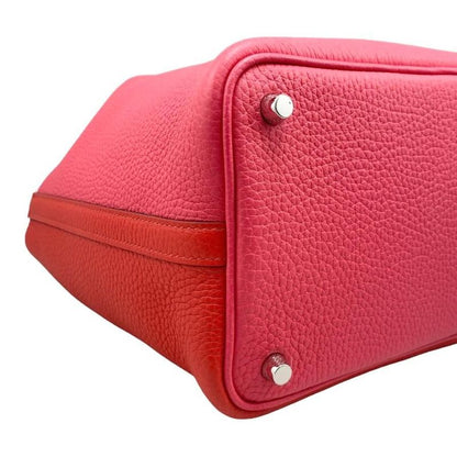 Hermes Handbag Picotin Lock PM Cazac U Engraved Rouge Ducou Rose Extreme Blue