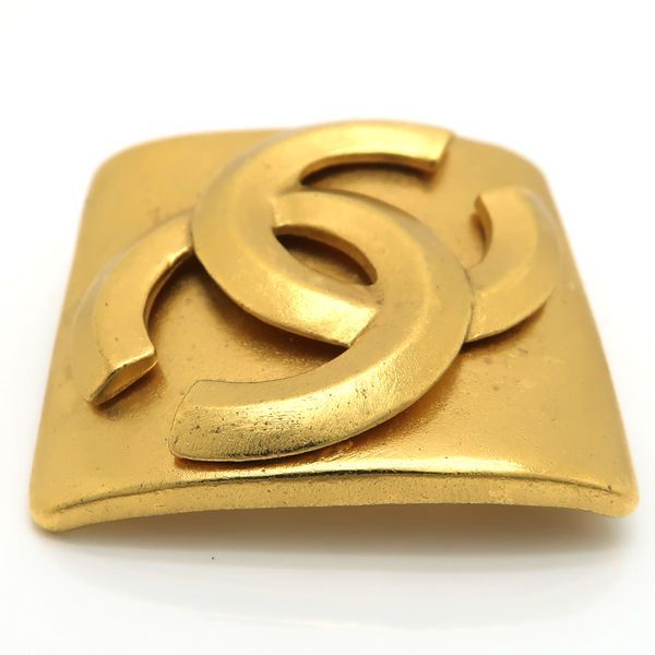 Chanel Brooch 96P Coco Mark Diamond Square Vintage GP A06627 1996 With Box Etc