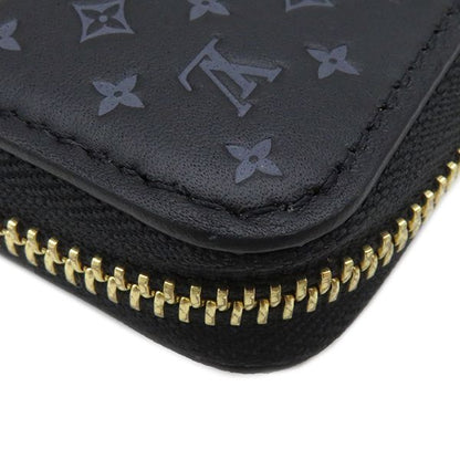 Louis Vuitton Long Wallet Nanogram Zippy Wallet Calf Noir Black Gold Hardware