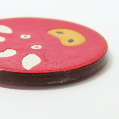 Hermes Bag Charm Animal Cow Leather Silver 925 Red Small 2009 Accessories