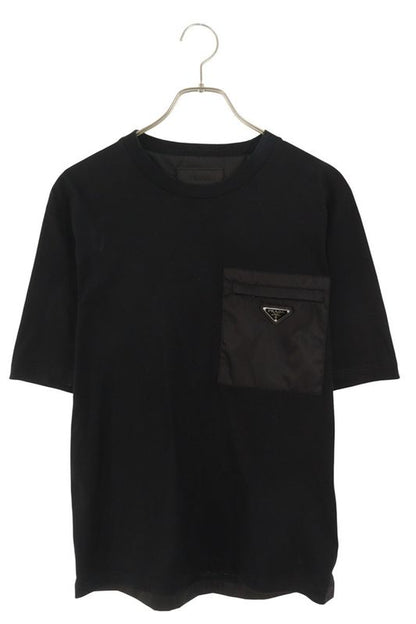 Prada Ujn661 Re-nylon Switched Triangle Logo Plate T-shirt Men's S