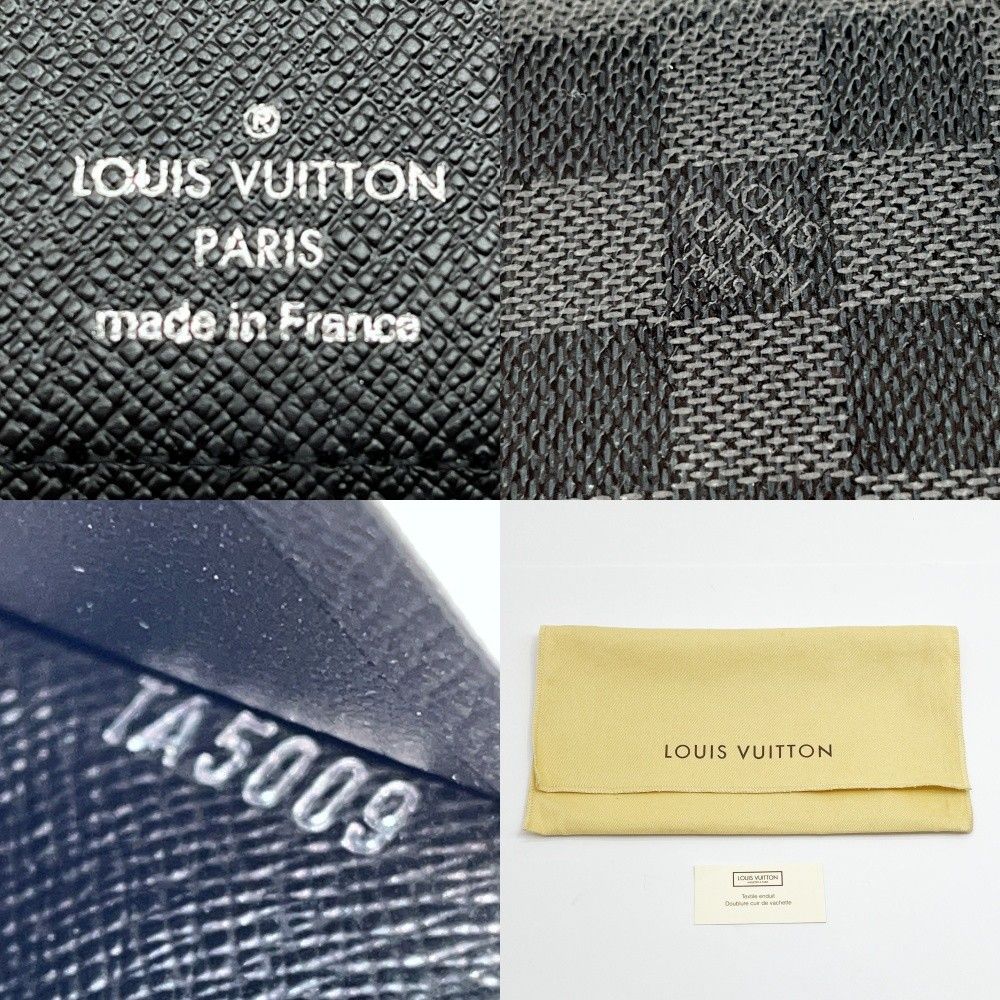 Louis Vuitton Long Wallet Damier Portefeuille Villaza N62665 N62665 Black