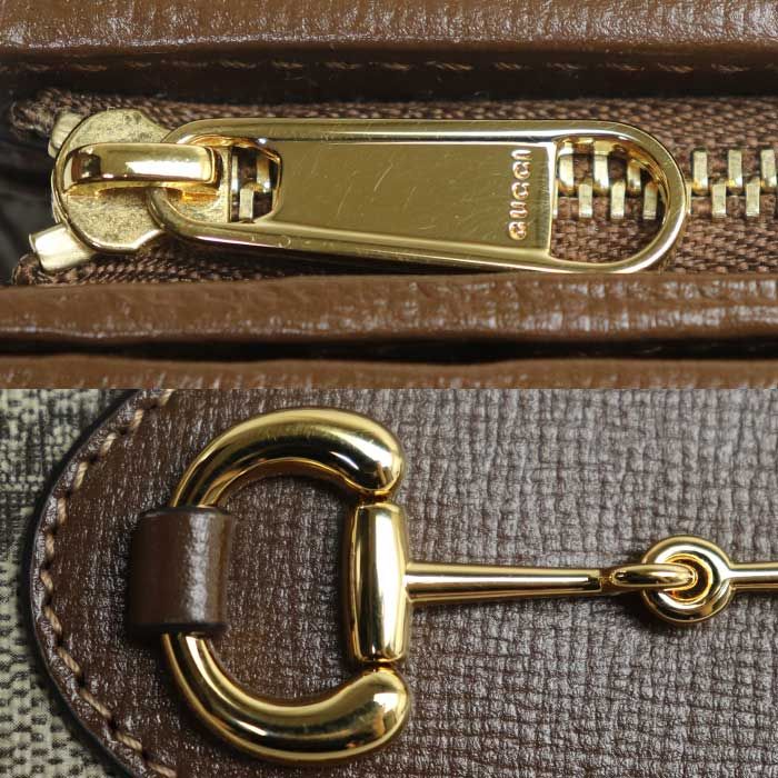 Gucci Horsebit 1955 Card Case Wallet Bifold Wallet Beige/ebony 726846 92tcg