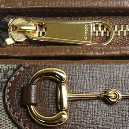 Gucci Horsebit 1955 Card Case Wallet Bifold Wallet Beige/ebony 726846 92tcg