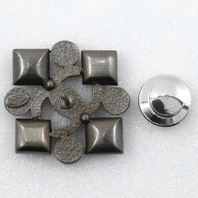 Chanel Coco Mark Pin Brooch Metal And Rhinestone Red 05P Ladies 8.0g Brooch