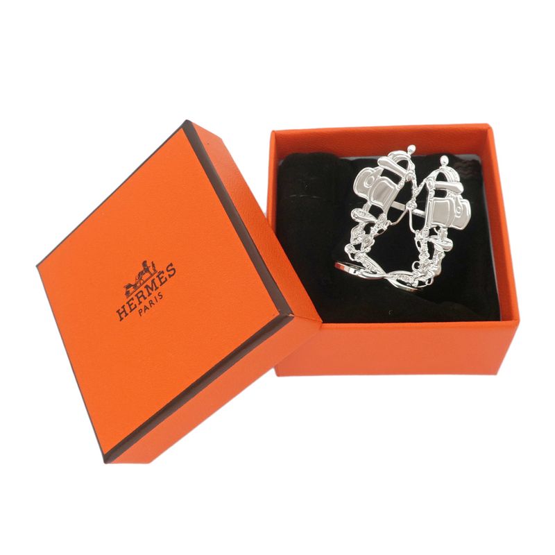 Hermes Scarf Ring 70 Brid De Gala Silver Color Small Accessories