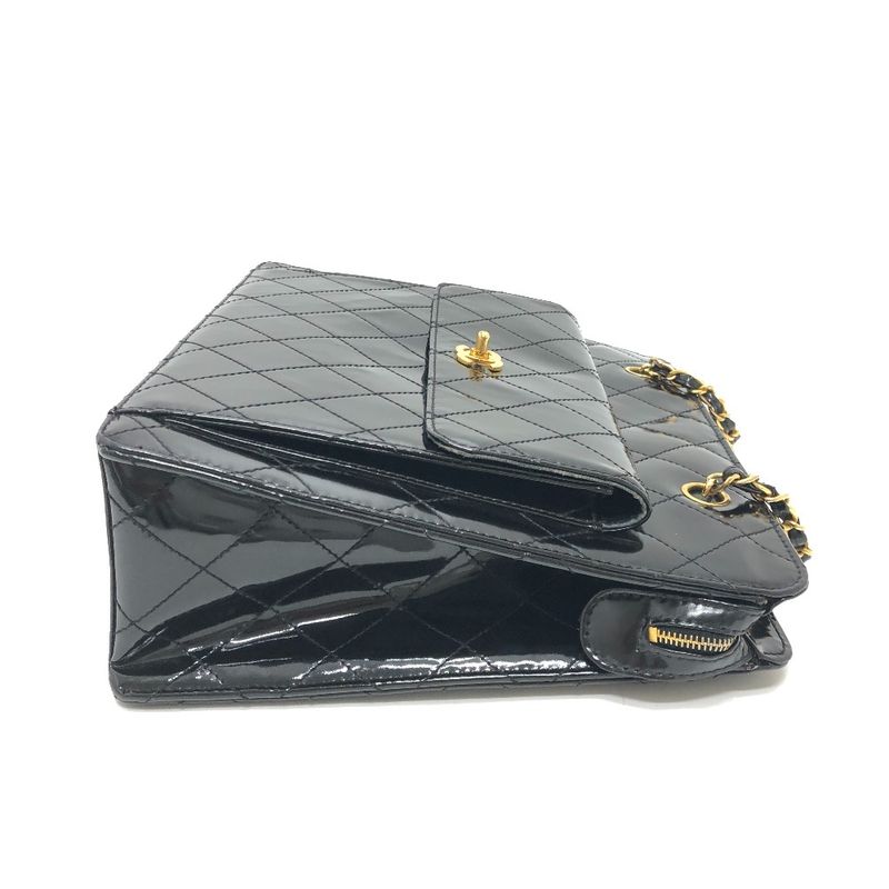 Chanel Shoulder Bag Coco Mark Enamel Black