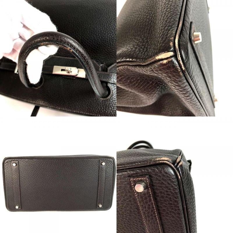 Hermes Handbag Birkin 40 Birkin 40 Togo Leather Chocolat Dark Brown
