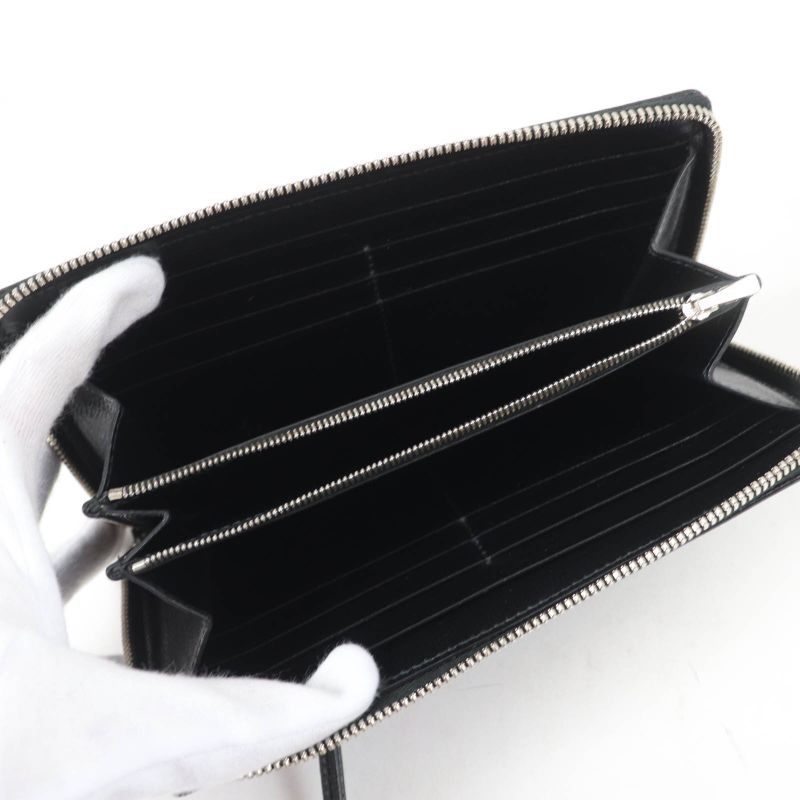 Gucci×Balenciaga 681710 Floral Round Zip Leather Long Wallet Long Wallet