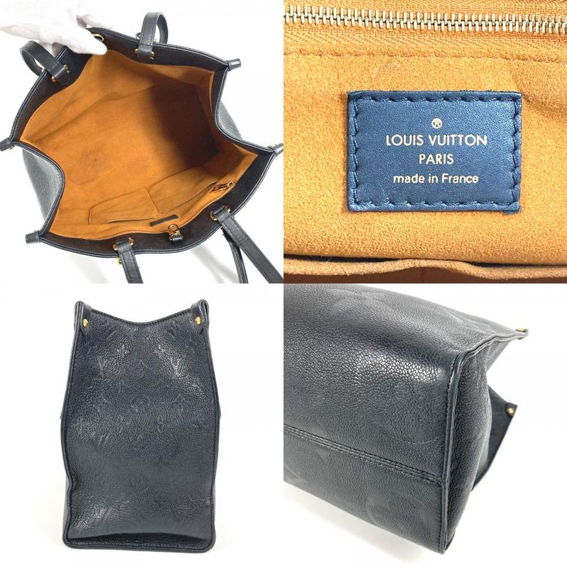 Louis Vuitton Tote Bag On The Go MM M45595 Monogram Empreinte Leather Noir Black