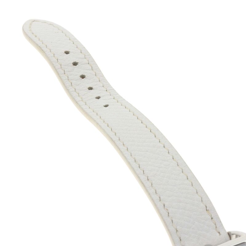 Hermes Ct1210 Cape Cod Tonneau Wristwatch SS Leather Ladies