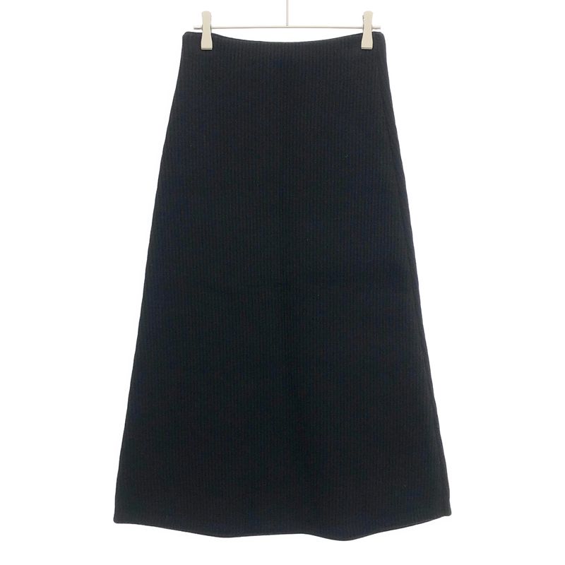 Balenciaga 20aw Heavyweight Ribbed Knit Skirt 641415 Black M