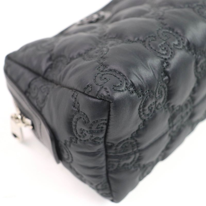 Gucci 72604 GG Marmont Makeup Pouch Small Pouch Black Purple With Box And