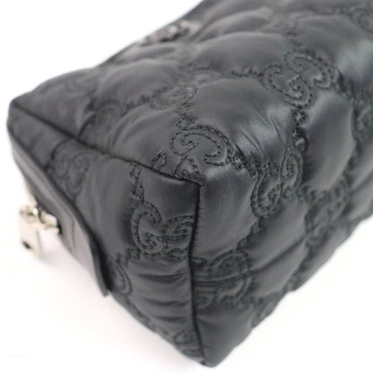 Gucci 72604 GG Marmont Makeup Pouch Small Pouch Black Purple With Box And