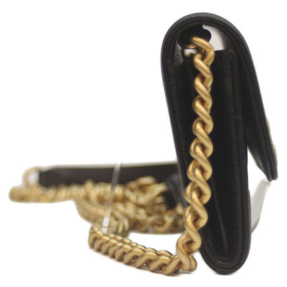 Chanel Ap2206 Black Caviar Ghardware Boy Chanel Compact Chain Wallet