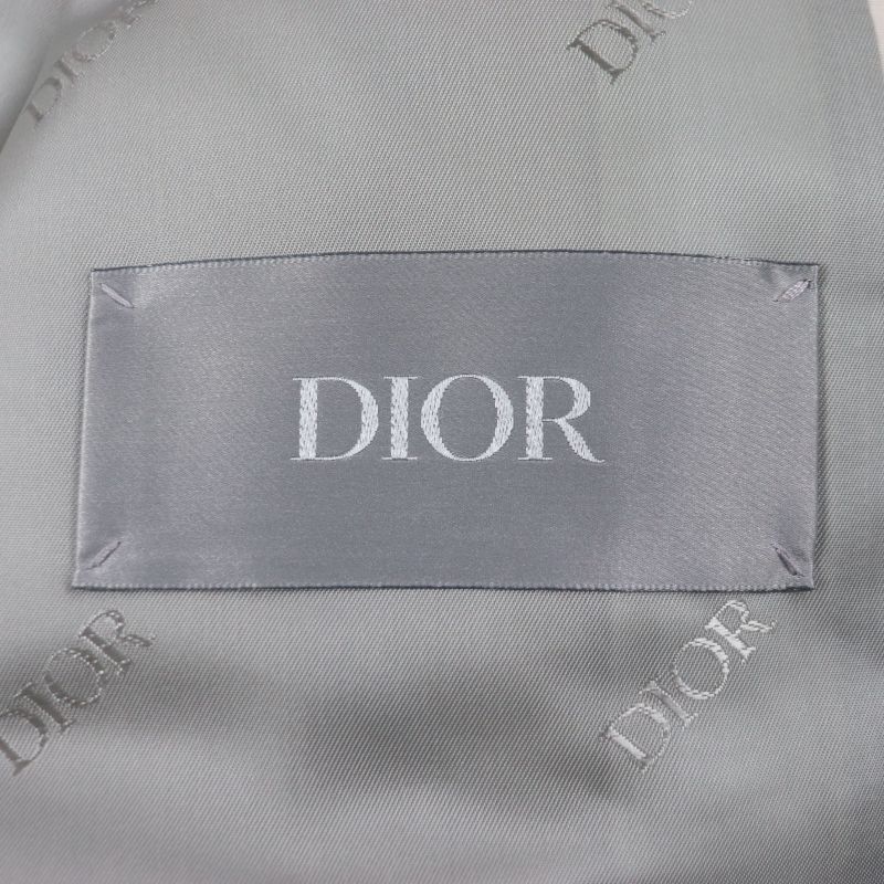 DIOR Homme 23AW 39c308a5834 Back Print Hooded Technical Cotton Double Zip Up