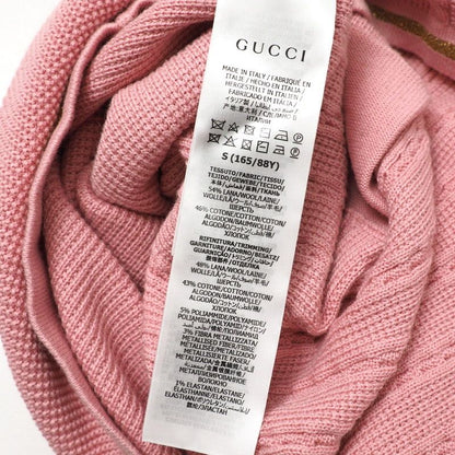 Gucci Dress Size S Knit Sleeveless Double G Chain Wool Cotton Made In