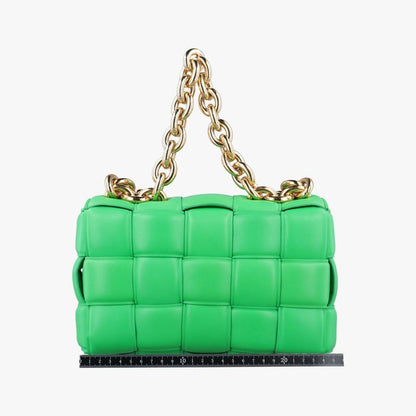 Bottega Veneta The Chain Cassette Green Lambskin B09108320p